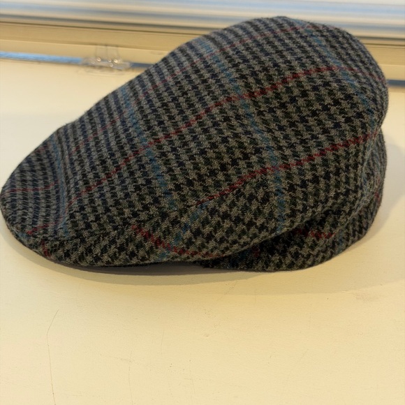 Capas Headear N.Y. Other - Capas Wool Houndstooth Newsboy Cap Men’s XL 61cm 7 5/8” Grey Black Blue